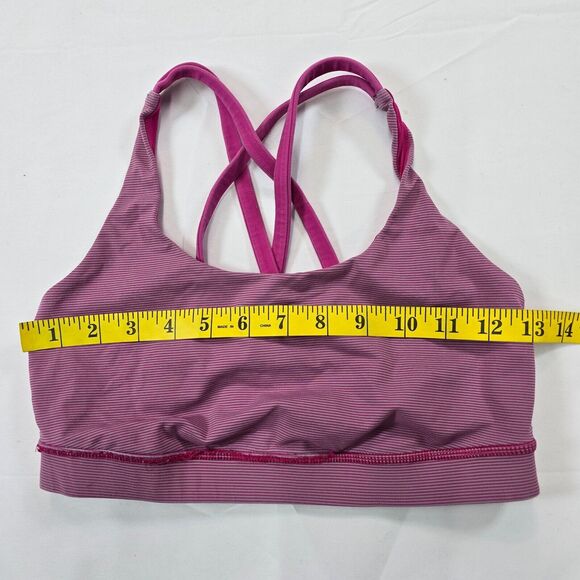 Lululemon Women's Pink Strappy Cut Out Back Sport bra Size 4 - Picture 5 of 7